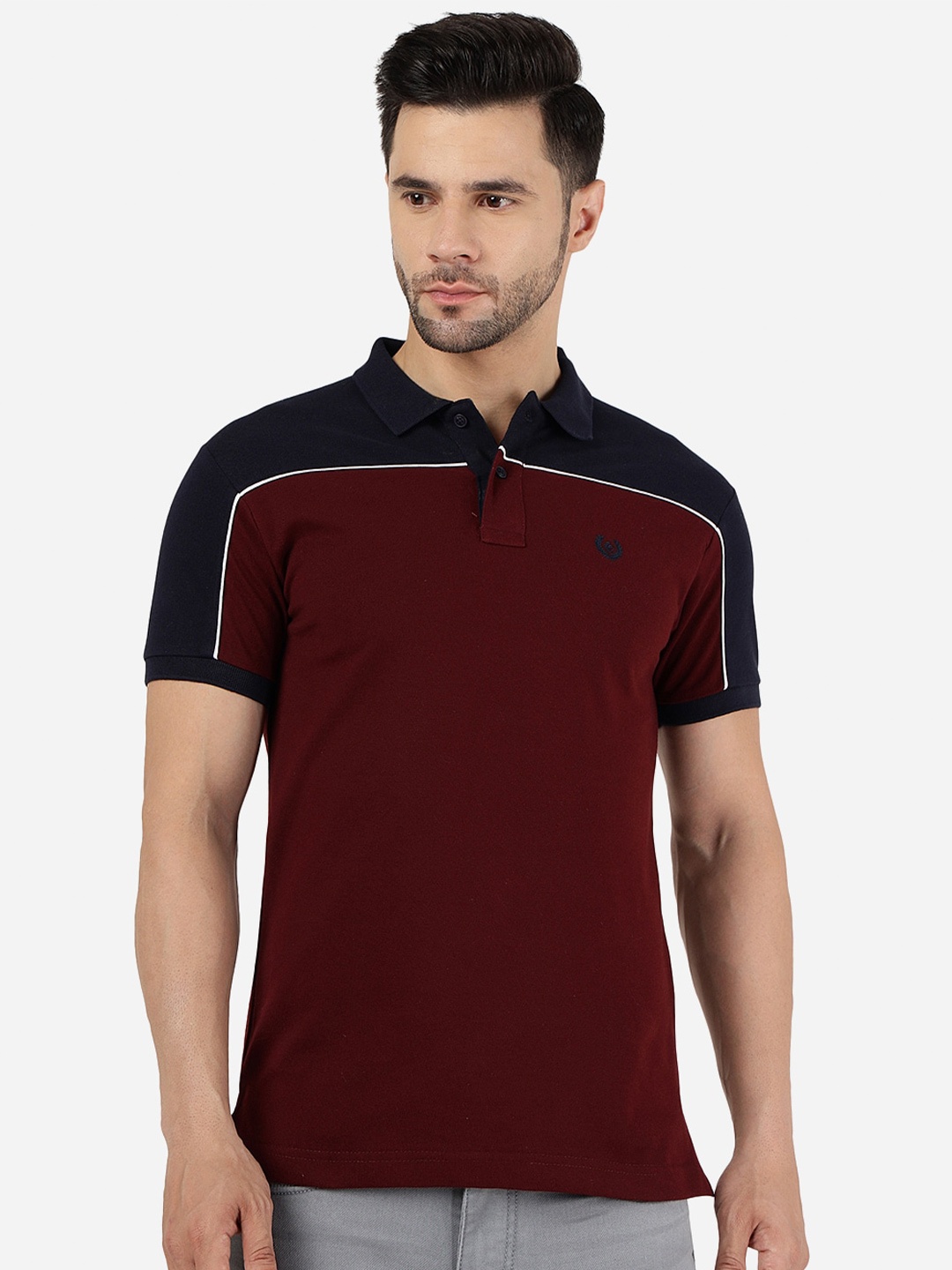 

Greenfibre Polo Collar Slim Fit Cotton T-shirt, Maroon