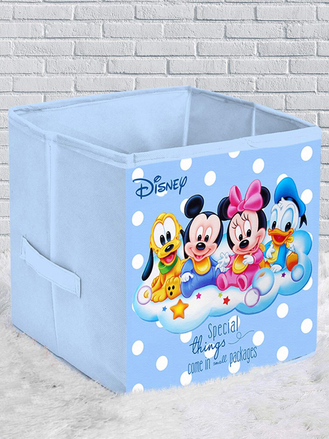 

Kuber Industries Blue Disney Mickey Printed Foldable Storage Box