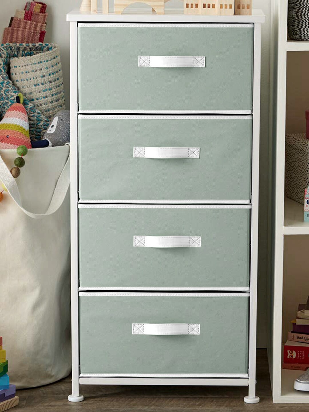

Kuber Industries Grey 4 Pieces Foldable Storage Box