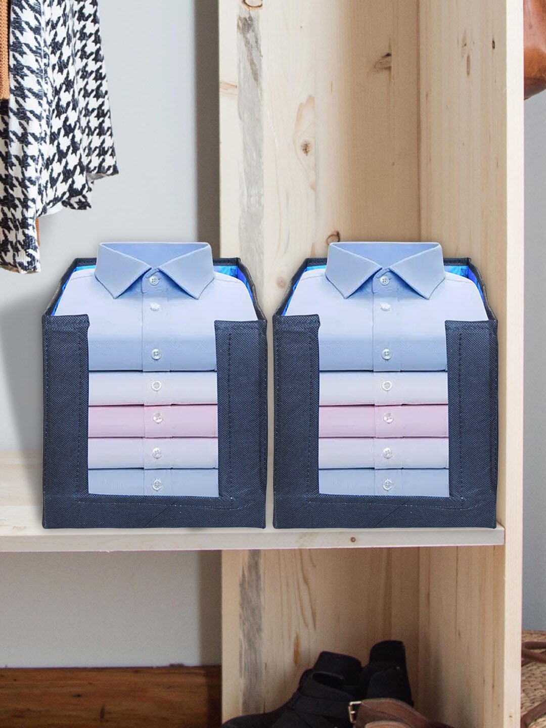 

Kuber Industries Blue 6Pieces Multi-Utility Storage Boxes