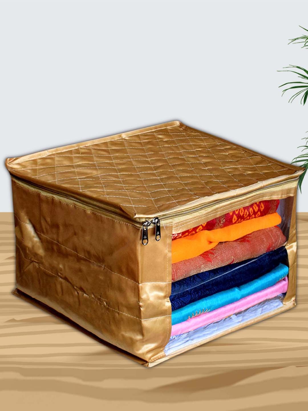 

Kuber Industries Yellow Multi-Utility Foldable Cover, Gold