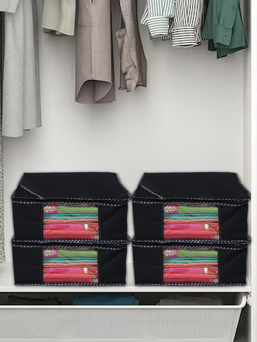 

Kuber Industries Black 12 Pieces Multi-Utility Organizer