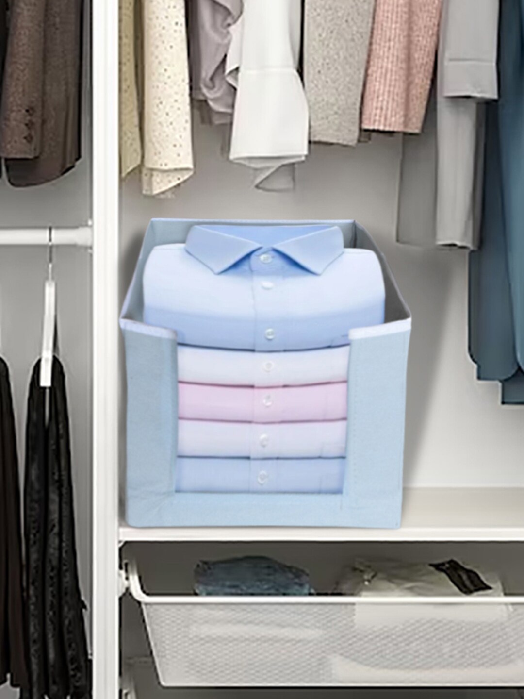 Kuber Industries Grey Sturdy Shirt Organiser