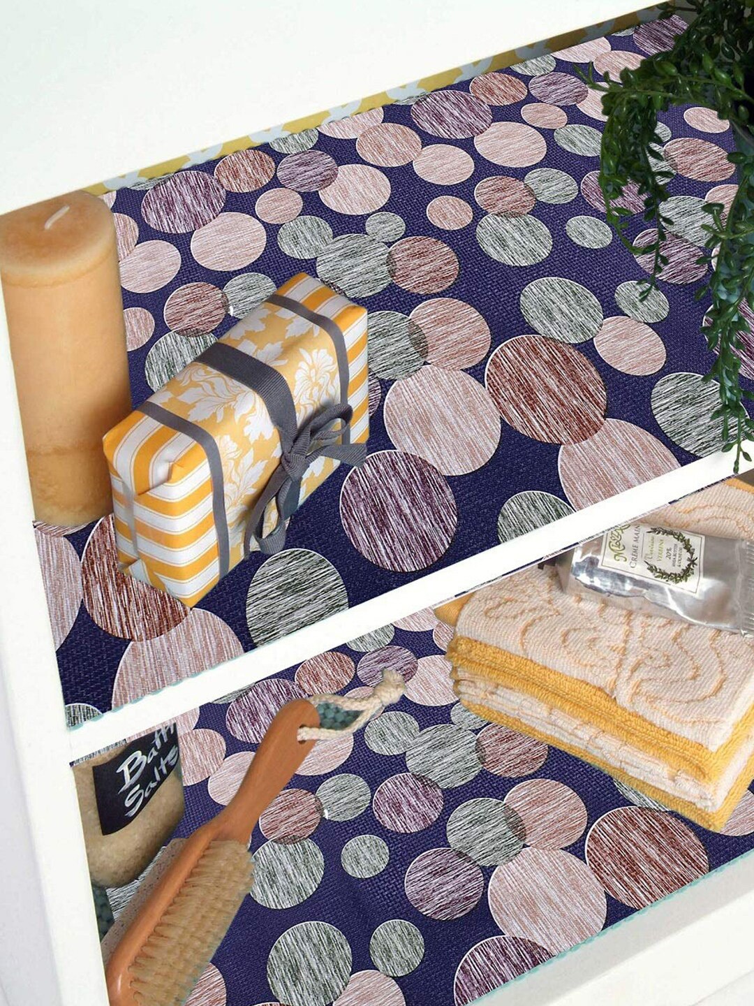 

Kuber Industries Blue Design Wardrobe Kitchen Drawer Shelf Mat