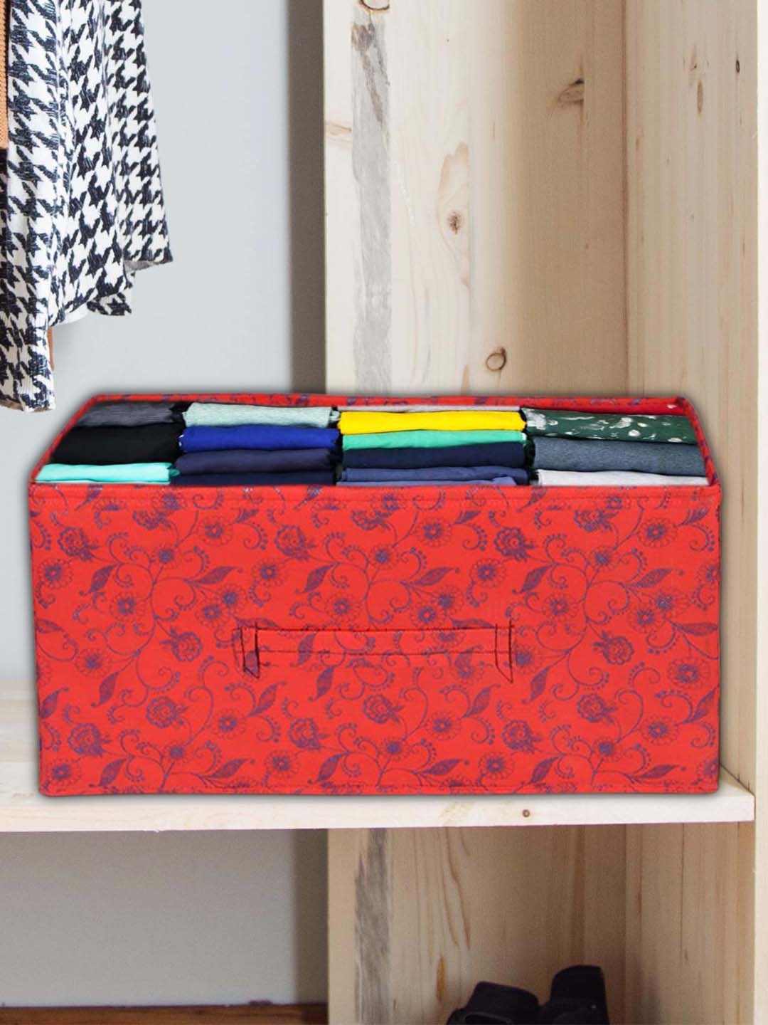 

Kuber Industries Red & Blue 4 Pieces Non-woven Foldable Storage Box