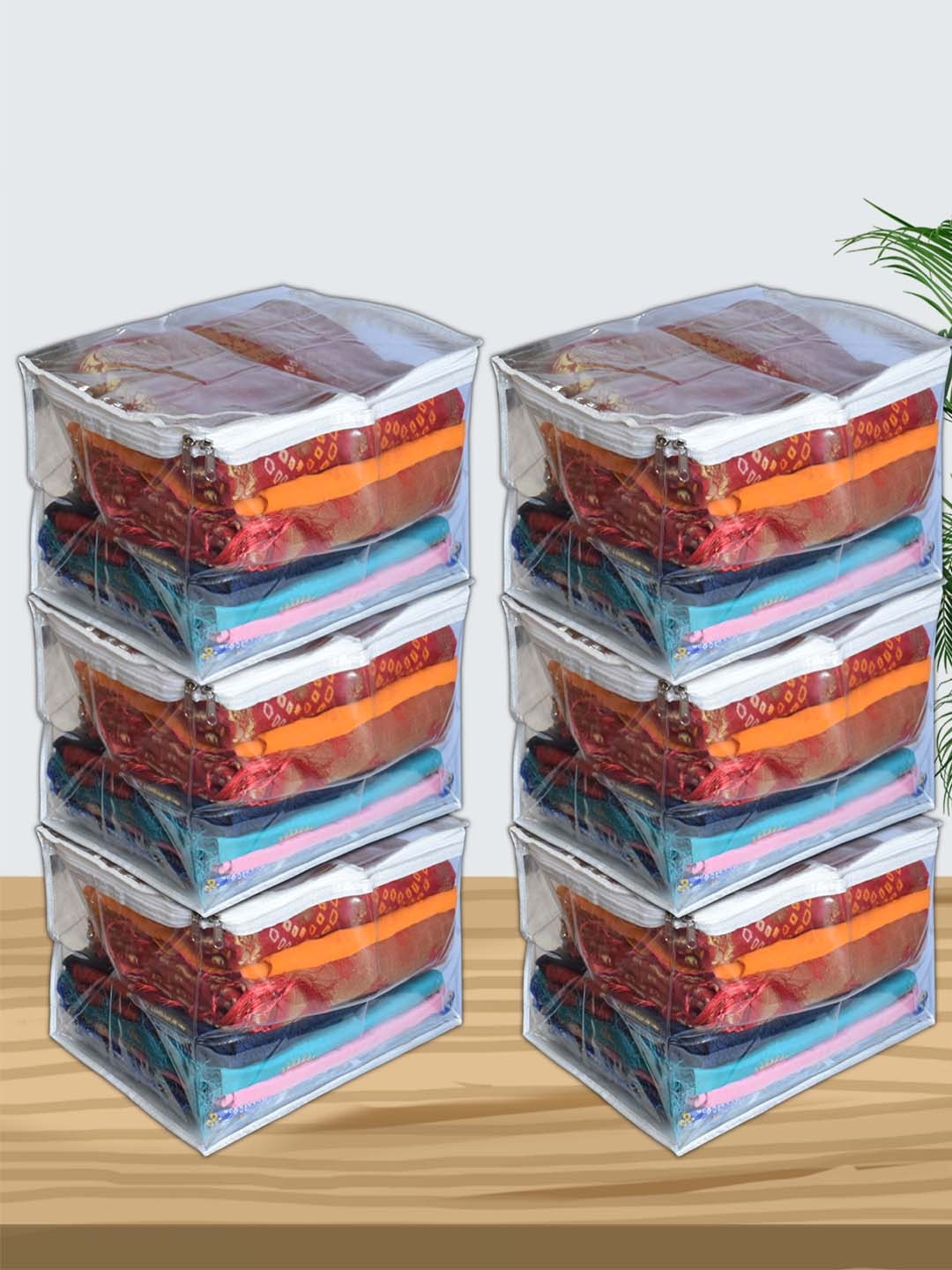 

Kuber Industries Transparent 6-Pieces Saree Covers