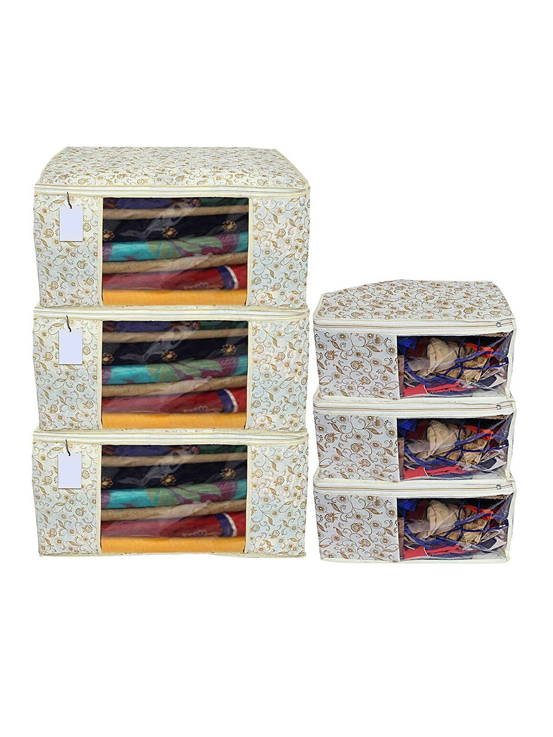 

Kuber Industries Brown 6-Pieces Printed Organisers