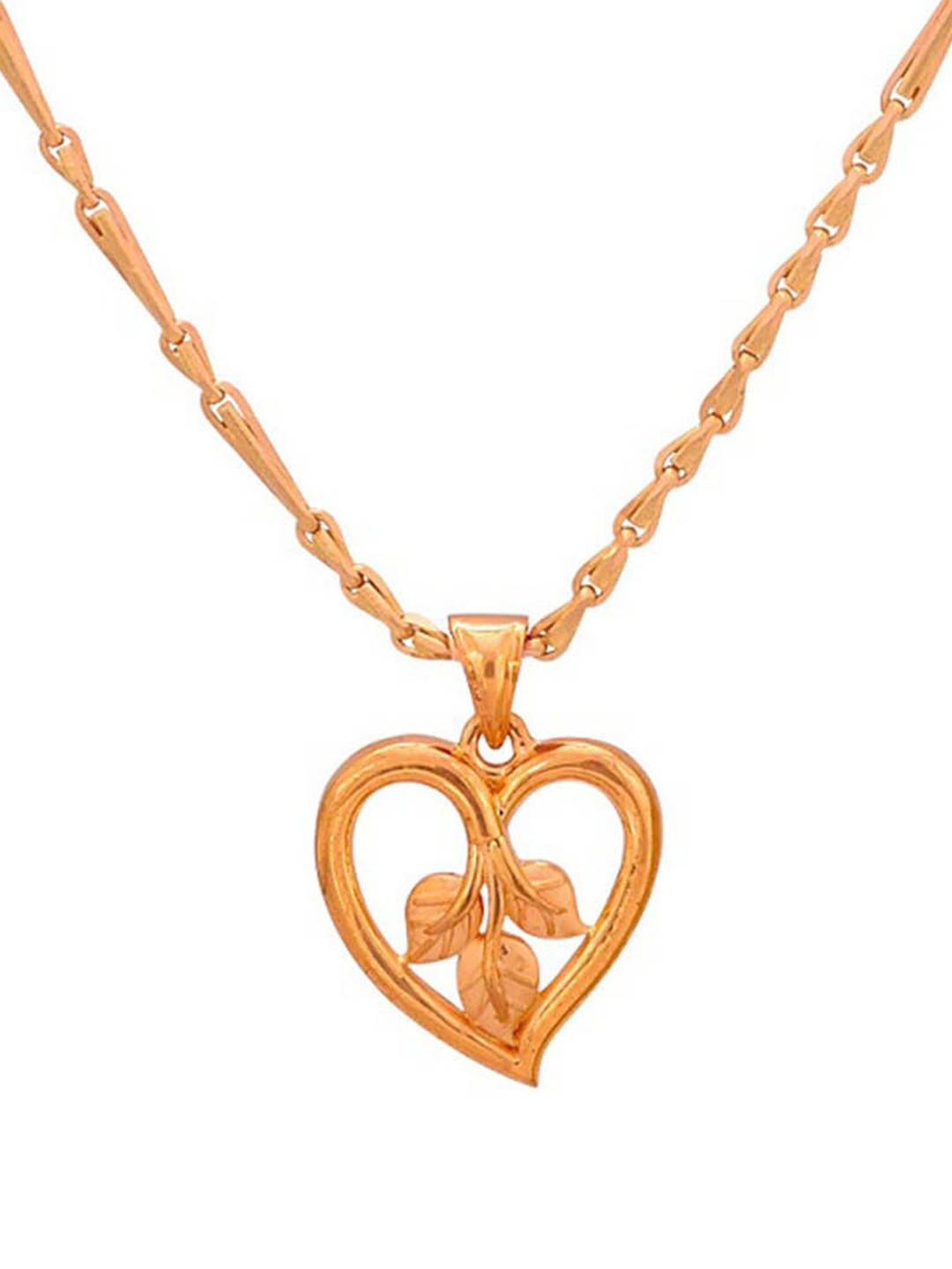 

SENCO 22K Yellow Gold 3 Leaves n' Heart Pendant