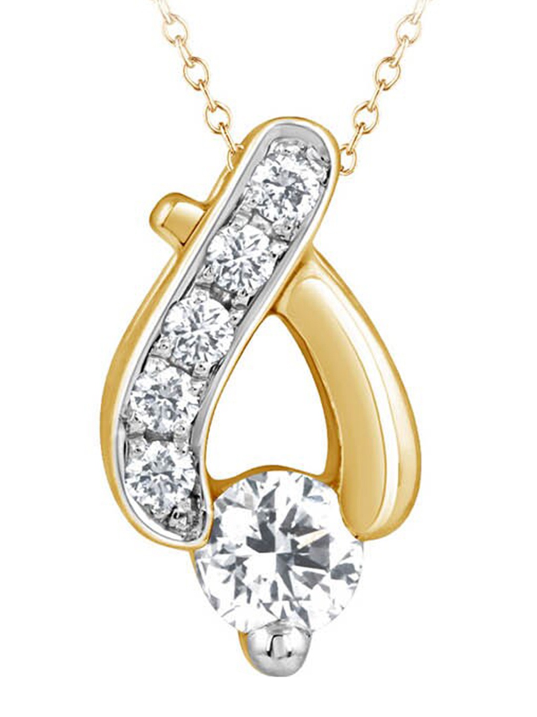 

SENCO 14K Yellow Gold Knotty Diamond Pendant