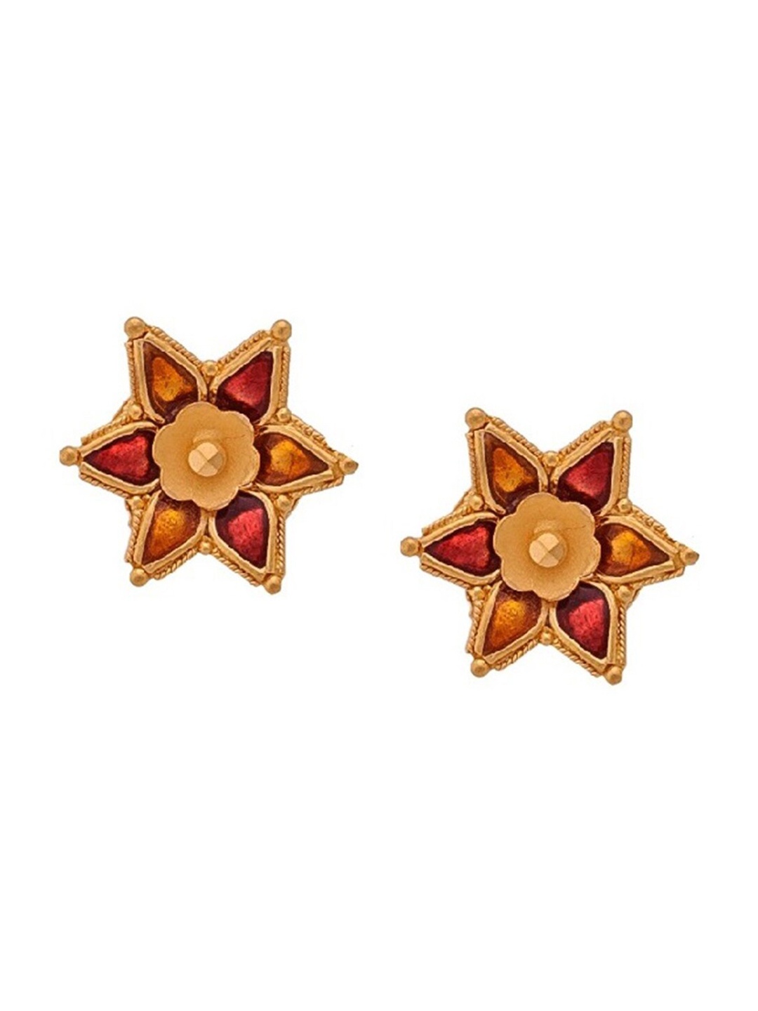 

SENCO 22K Yellow Gold Bling Meena Earrings