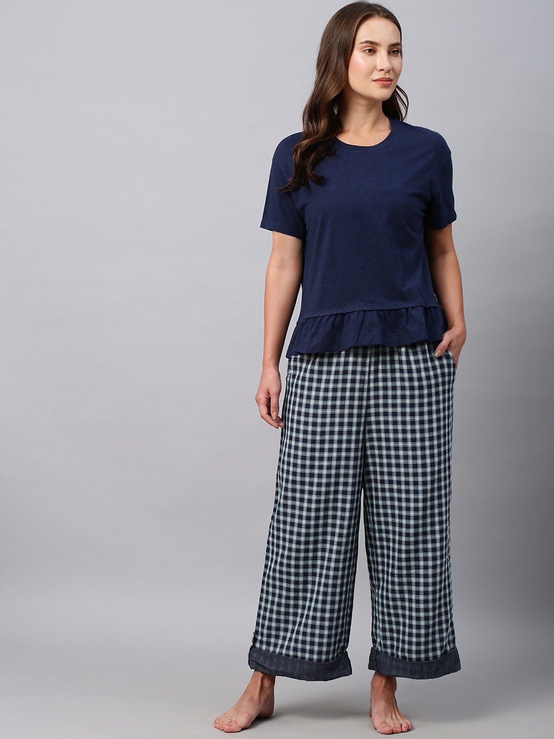 

Chemistry Pure Cotton Top & Pyjamas, Navy blue