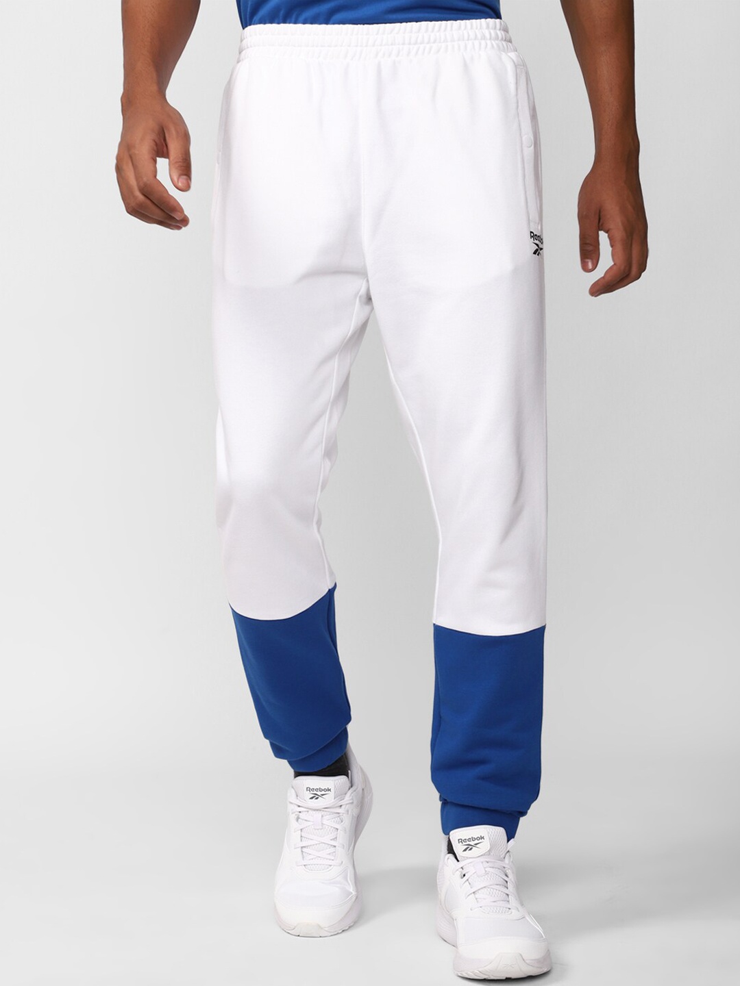 

Reebok Men Wce Colourblocked Joggers, White