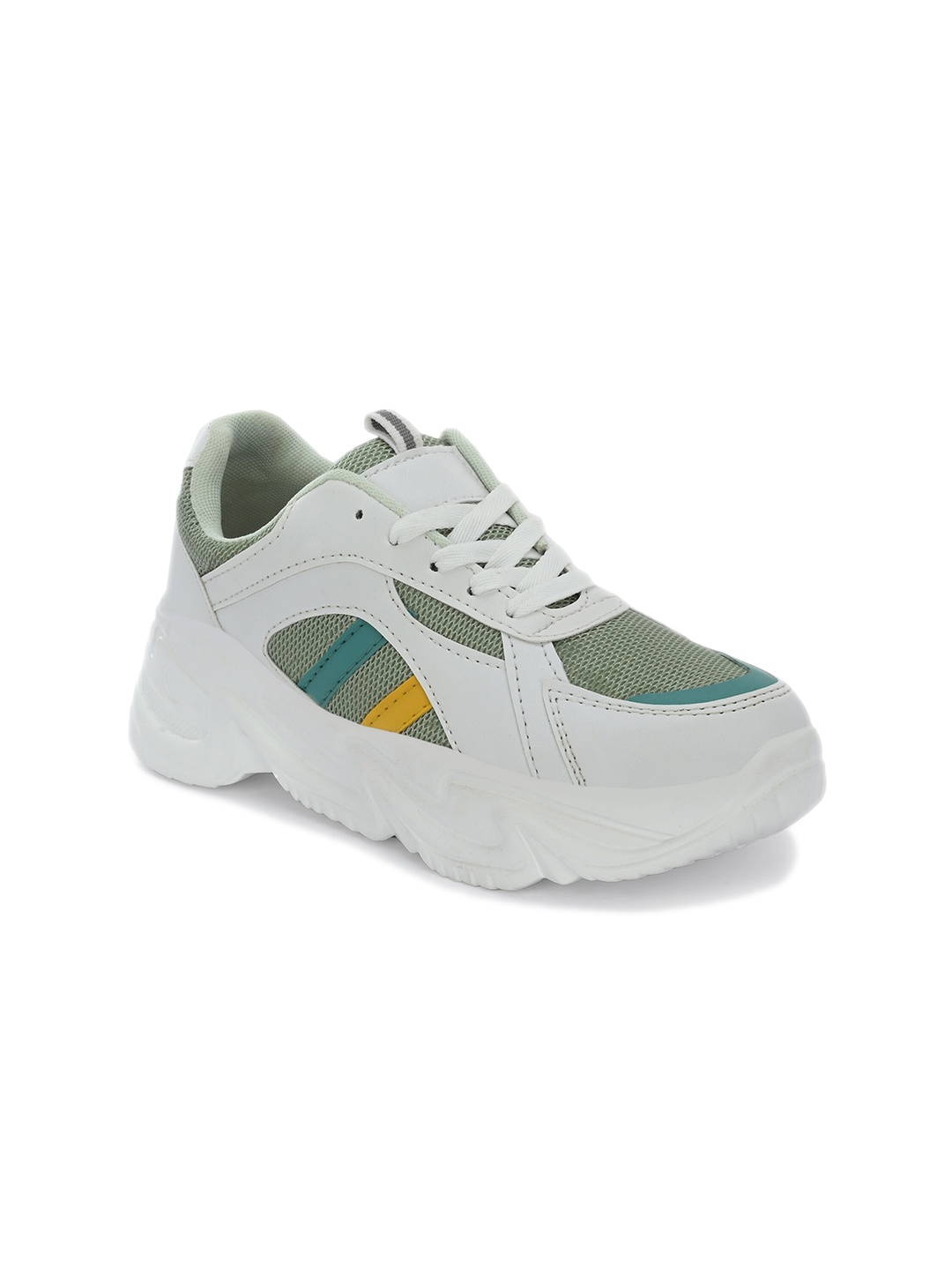 

AfroJack Women Colourblocked Mesh Basics Sneakers, White