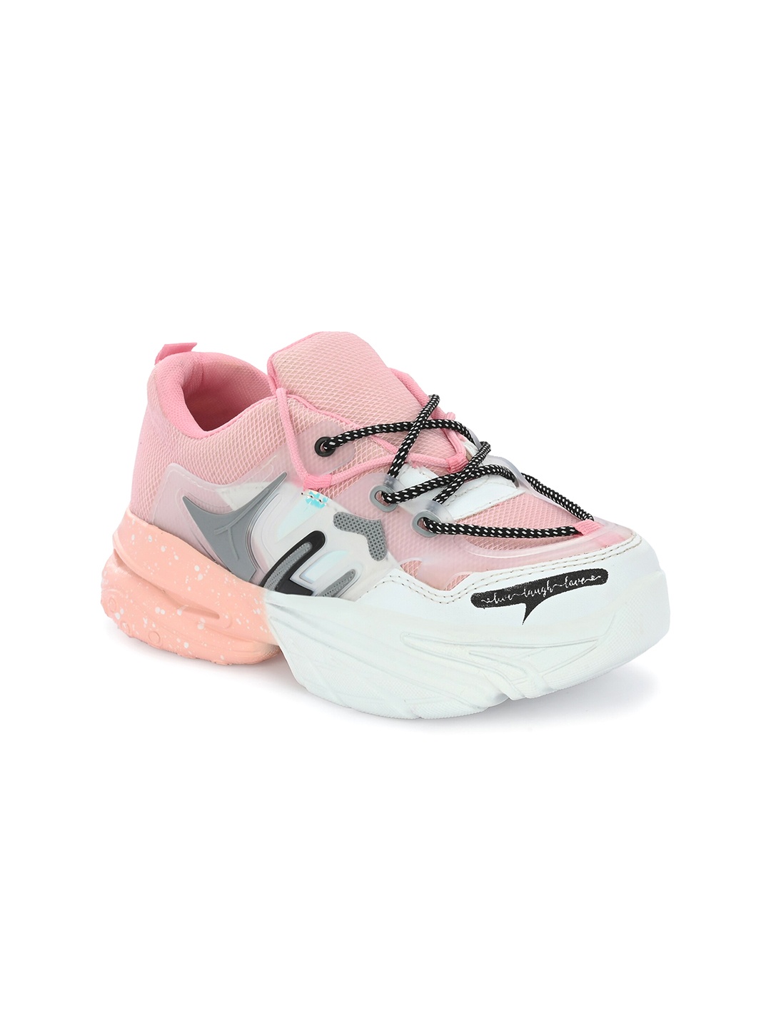 

AfroJack Women Colourblocked Lace-Up Sneakers, Pink