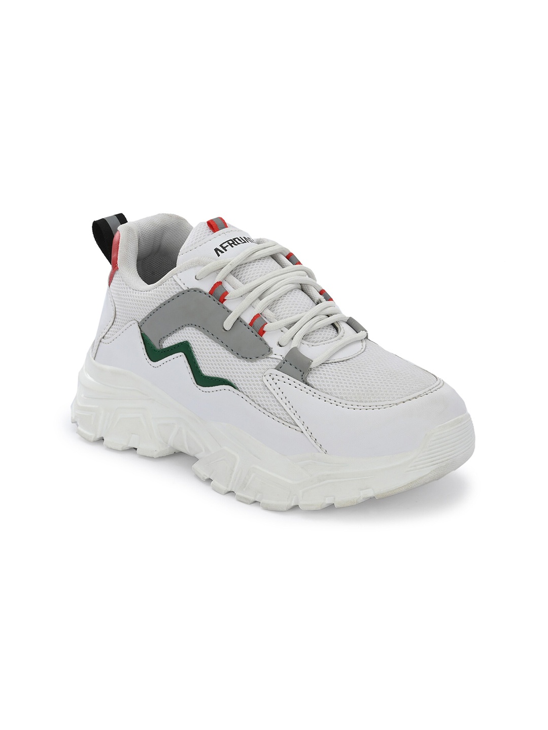 

AfroJack Women Textured Mesh Basics Sneakers, White
