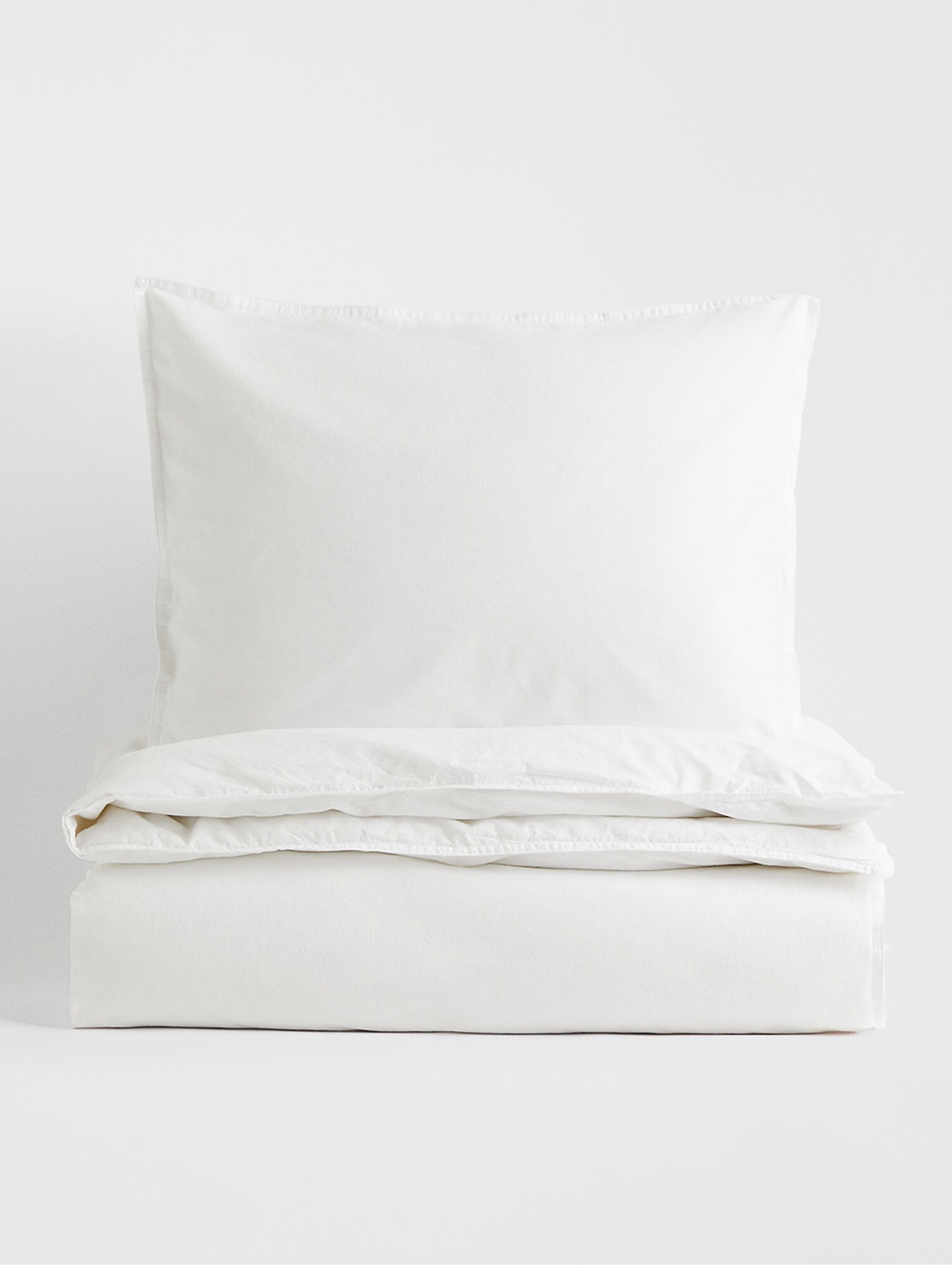 

H&M White Washed Cotton Duvet Cover Set