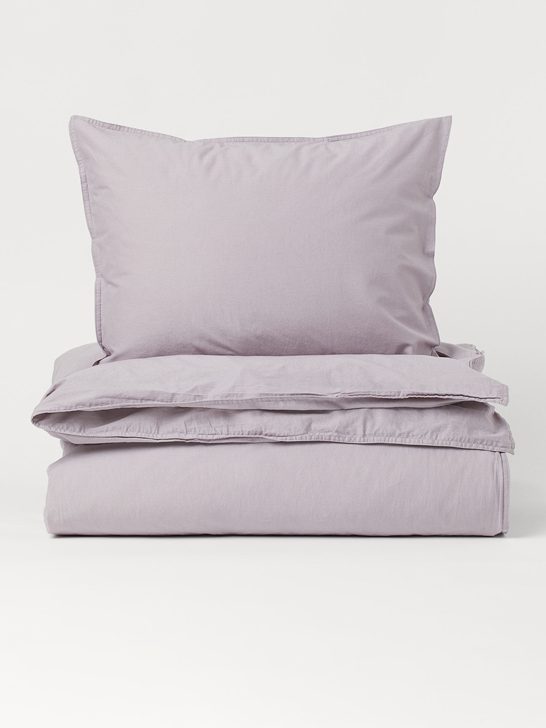 

H&M Washed Cotton Duvet Cover Set, Grey