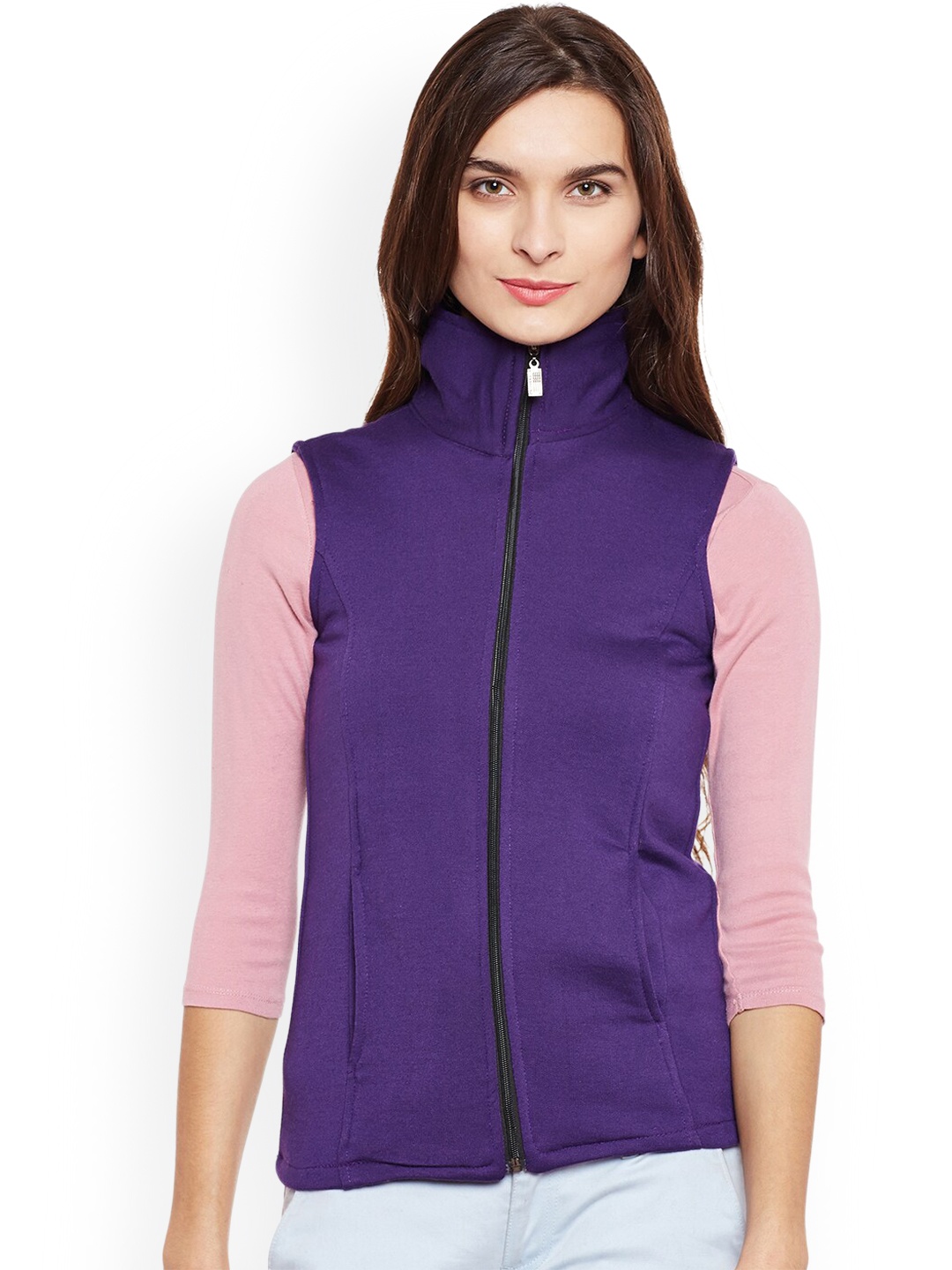 

BAESD Fleece Lightweight Bomber Jacket, Purple