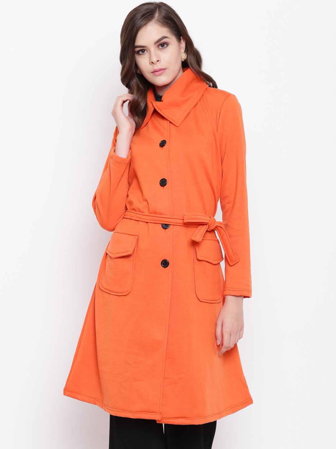 

BAESD Single-Breasted Overcoat, Orange