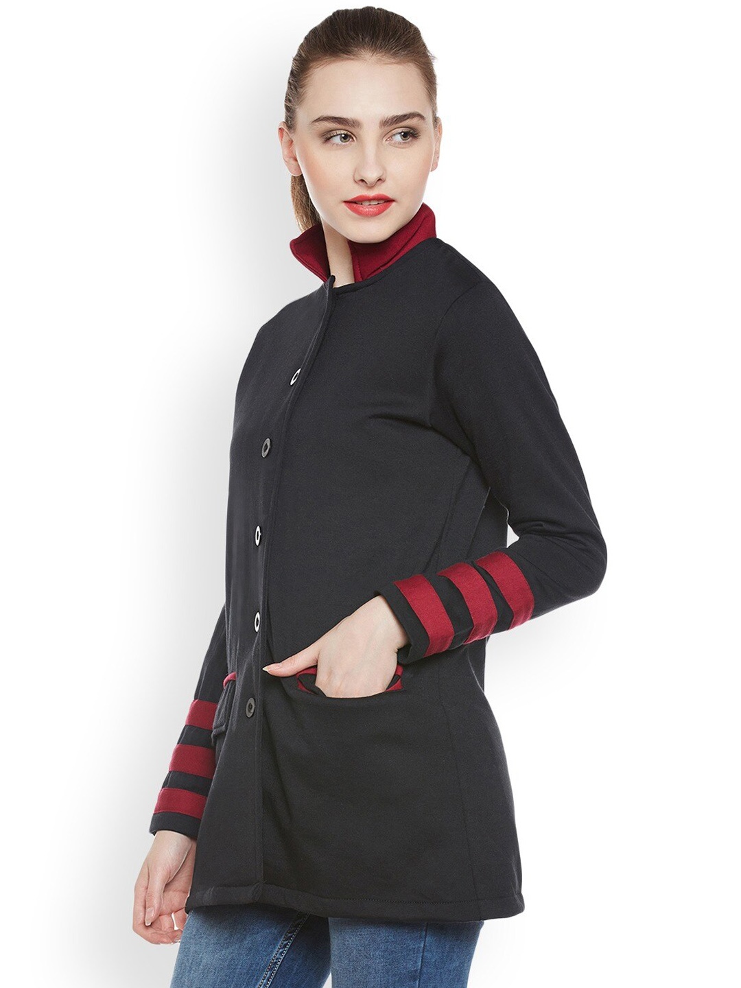 

BAESD Single-Breasted Overcoat, Black