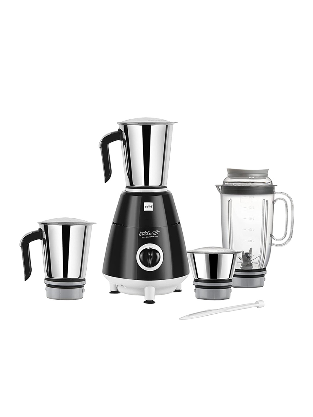 What Makes Bajaj Military Series Finesse 750W 3 Jar Mixer Grinder Stand Out? Cello Grind Master Black 500 Watt Juicer Mixer Grinder with 4 Leak Proof Jars & 1 Spatula