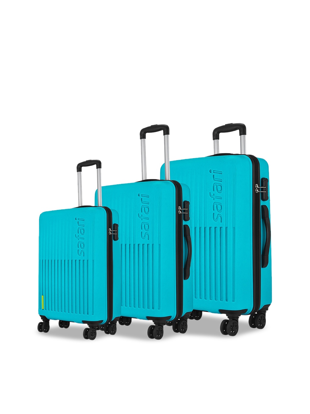 

Safari Astra Set Of 3 Textured Hard Case Trolley Bags, Blue