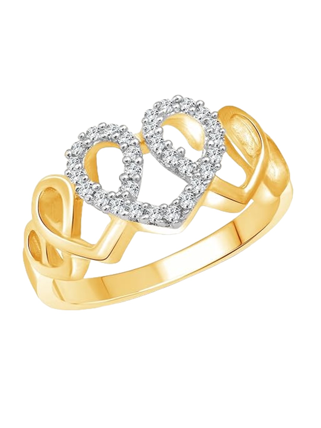 

Vighnaharta Gold Plated Cubic Zirconia Studded Adjustable Finger Ring