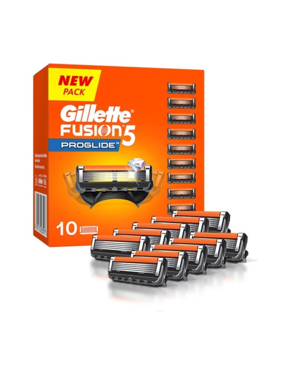 

Gillette Fusion Proglide Blades - 10 Cartridges, Black