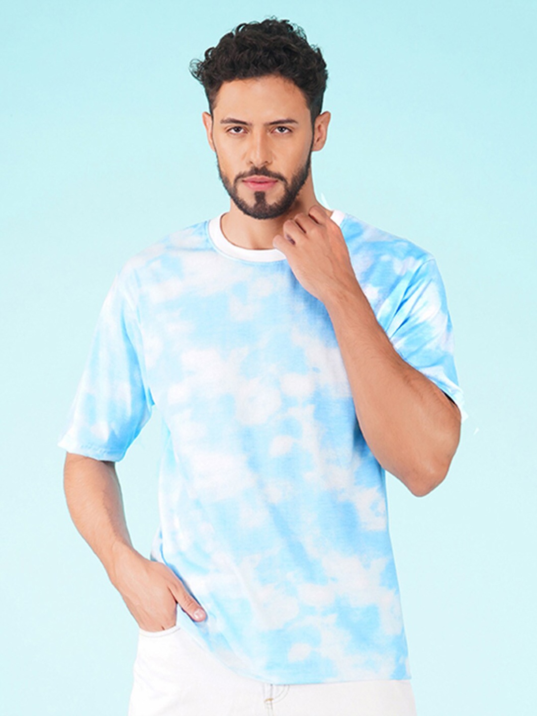 

NUSYL Tie & Dyed Boxy T-shirt, Blue