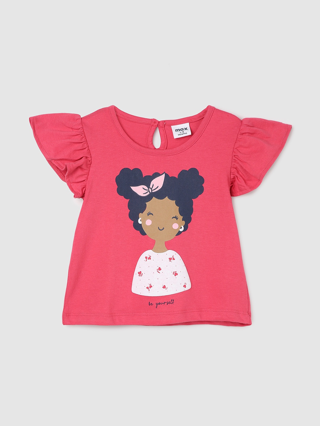

max Girls Red Hooded Cut Outs T-shirt