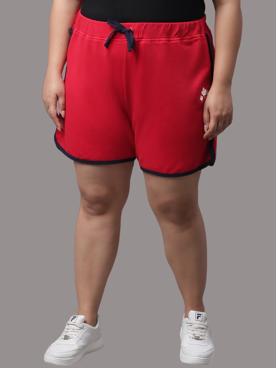 

Rute Women Plus Size Cotton Sports Shorts, Red