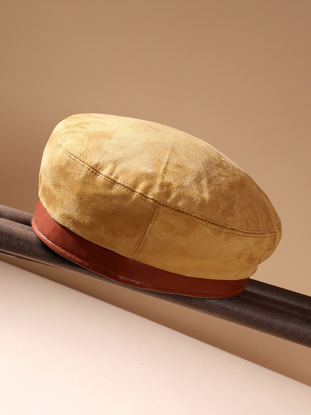 

HAUTE SAUCE by Campus Sutra Colourblocked Beret Hat, Beige