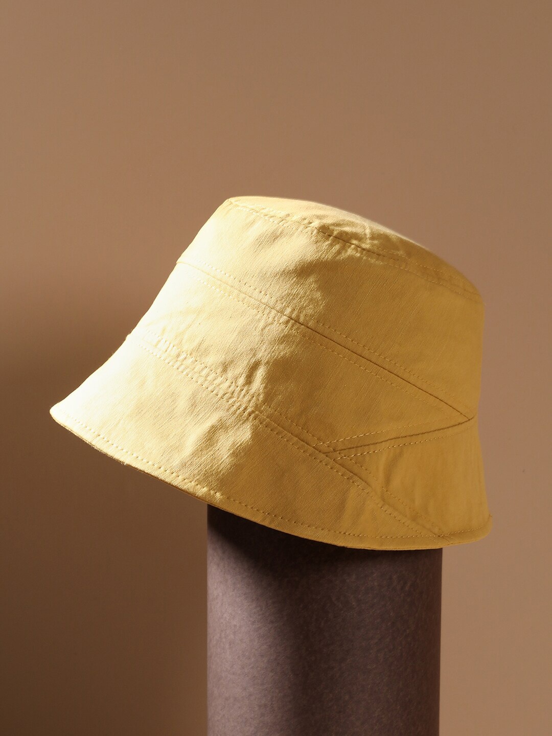 

HAUTE SAUCE by Campus Sutra Self-Design Casual Bucket Hat, Yellow