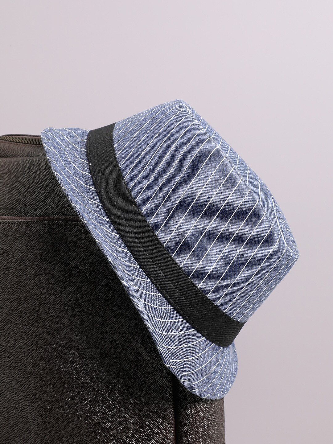 

HAUTE SAUCE by Campus Sutra Women Striped Casual Fedora Hat, Blue