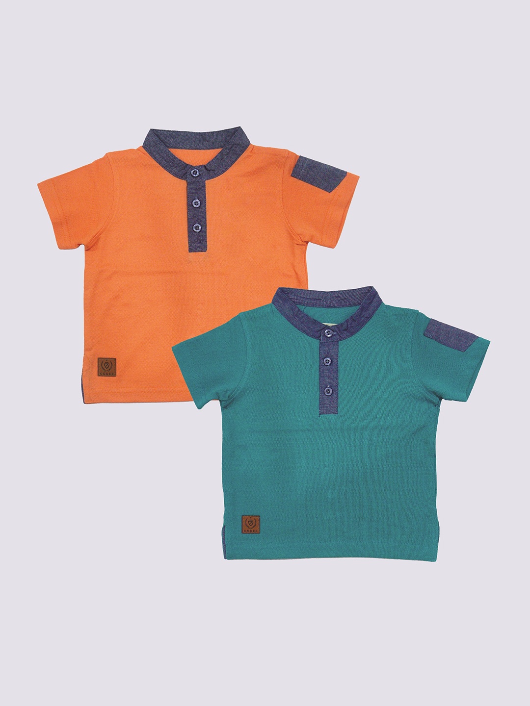 

BAESD Boys Pack Of 2 Henley Neck Cotton T-shirt, Green