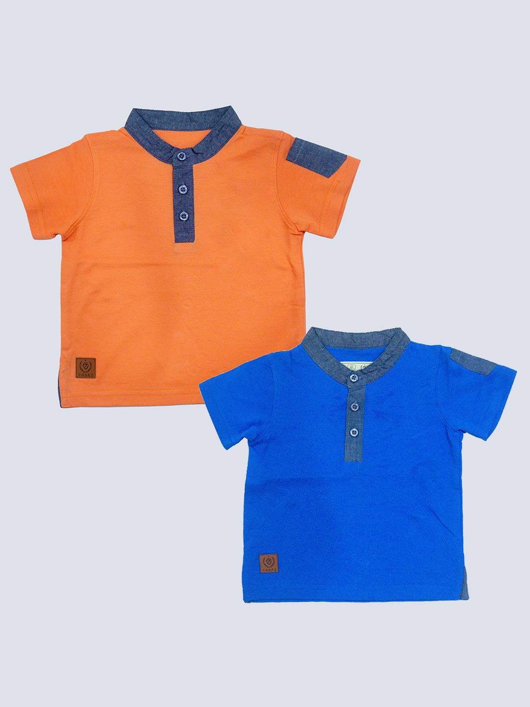 

BAESD Boys Pack Of 2 Henley Neck Cotton T-shirt, Blue