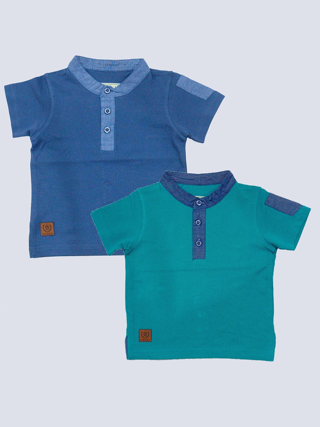 

BAESD Boys Pack Of 2 Henley Neck Cotton T-shirt, Multi