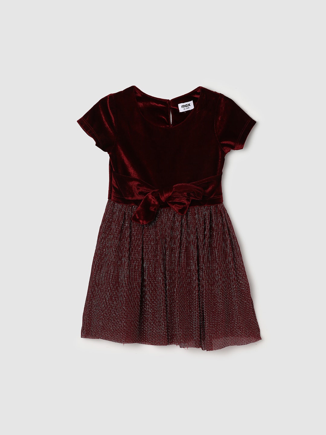 

max Girls Fit & Flare Dress, Burgundy