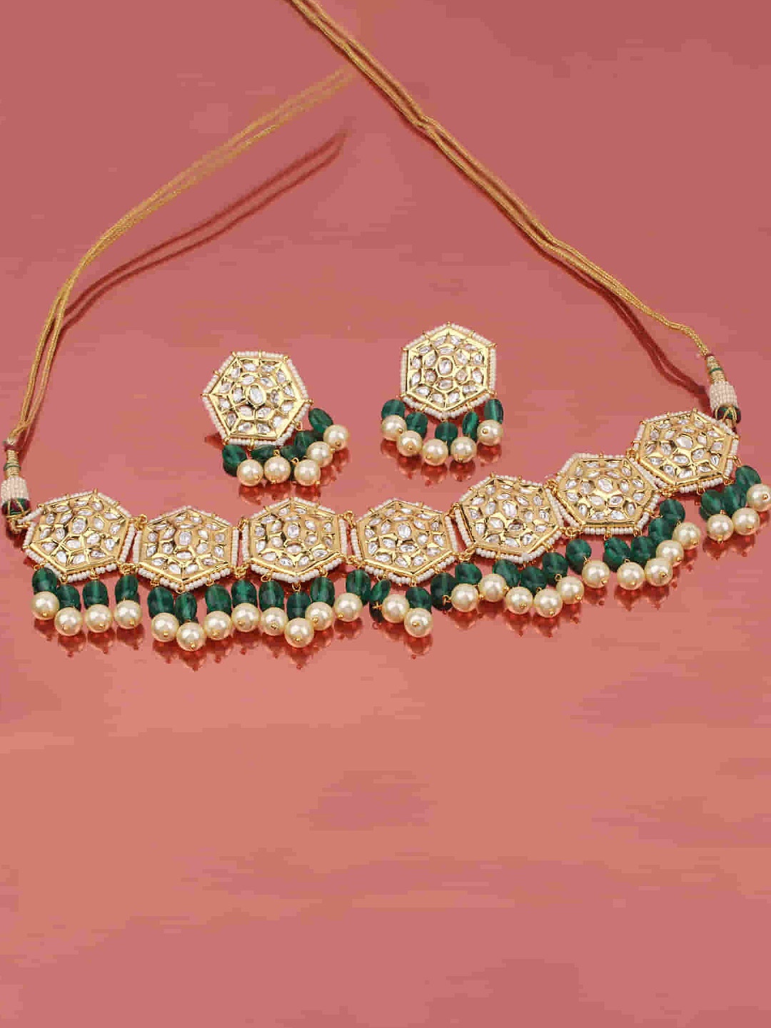 

Mirana Gold-Plated Choker Necklace & Earrings