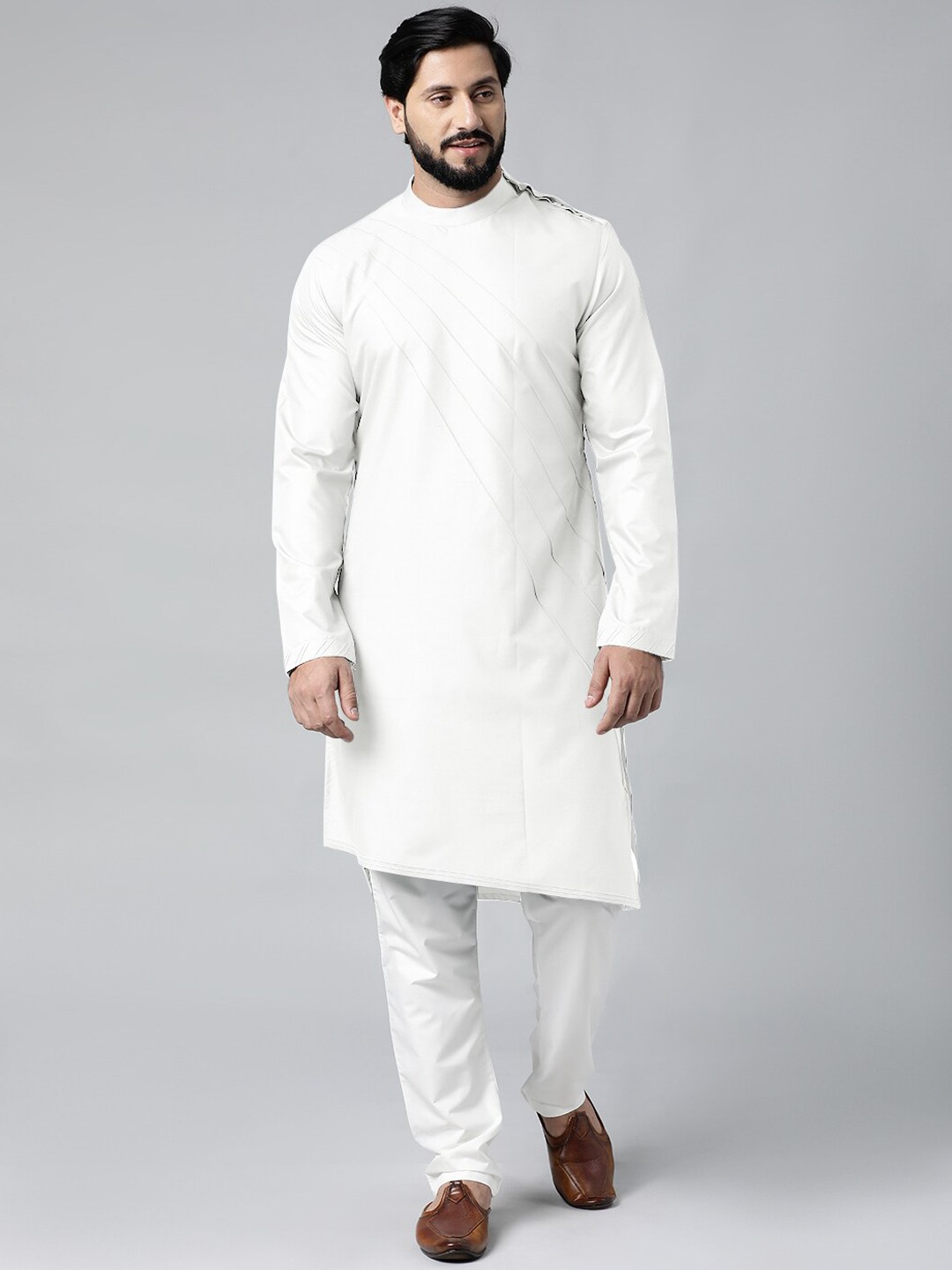 

TheEthnic.Co Regular Pure Cotton Kurta with Pyjamas, Off white