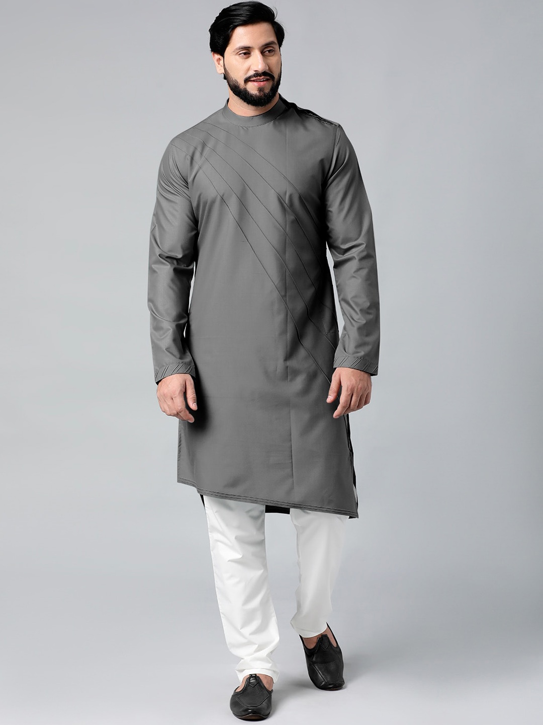 

TheEthnic.Co Regular Pure Cotton Kurta with Pyjamas, Grey