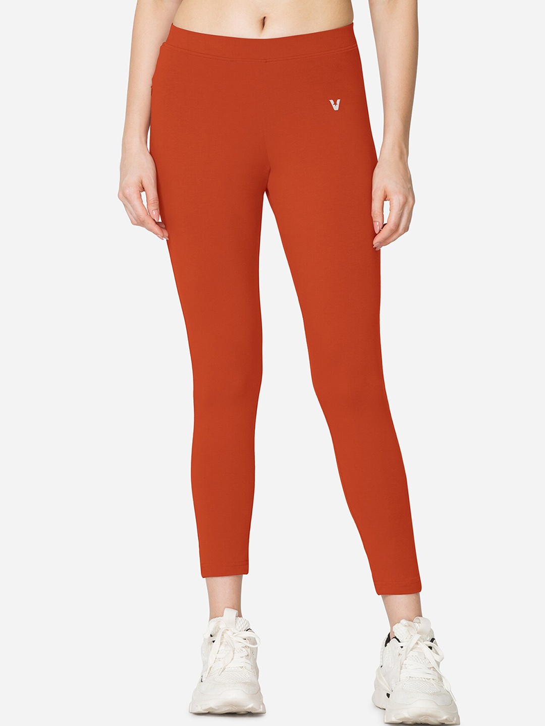 

VStar Mid Rise Cropped Length Tights, Orange