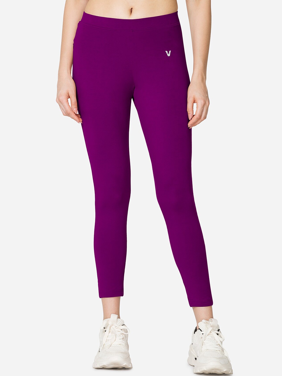 

VStar Skinny Fit Cropped-Length Stretchable Tights, Purple