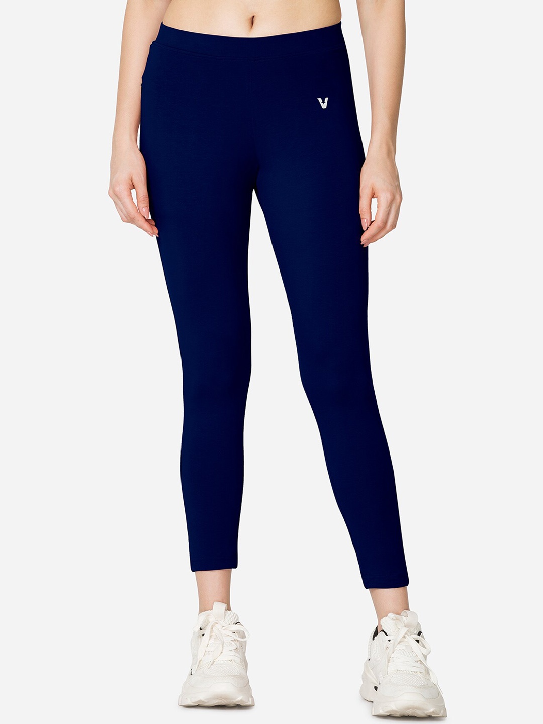 

VStar Ankle Length Stretchable Sports Tights, Navy blue