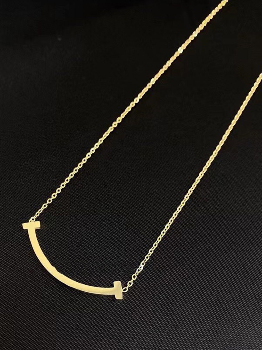 

MYKI Gold-Plated Stainless Steel Sweet Smile Pendant Necklace