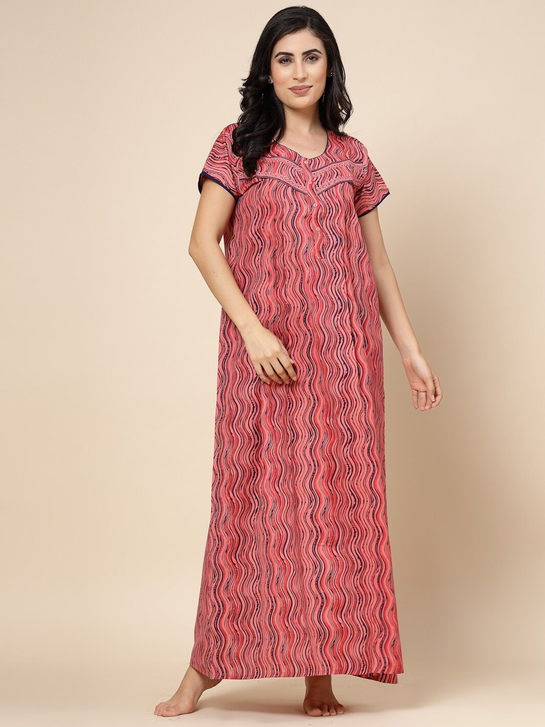 

Sweet Dreams Abstract Printed Maxi Nightdress, Pink