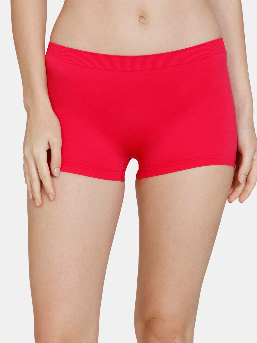 

Zivame Mid-Rise Boy Shorts Briefs, Red