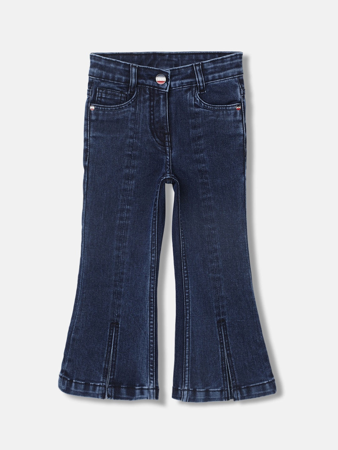 

ELLE Girls Bootcut Clean Look Stretchable Jeans, Blue