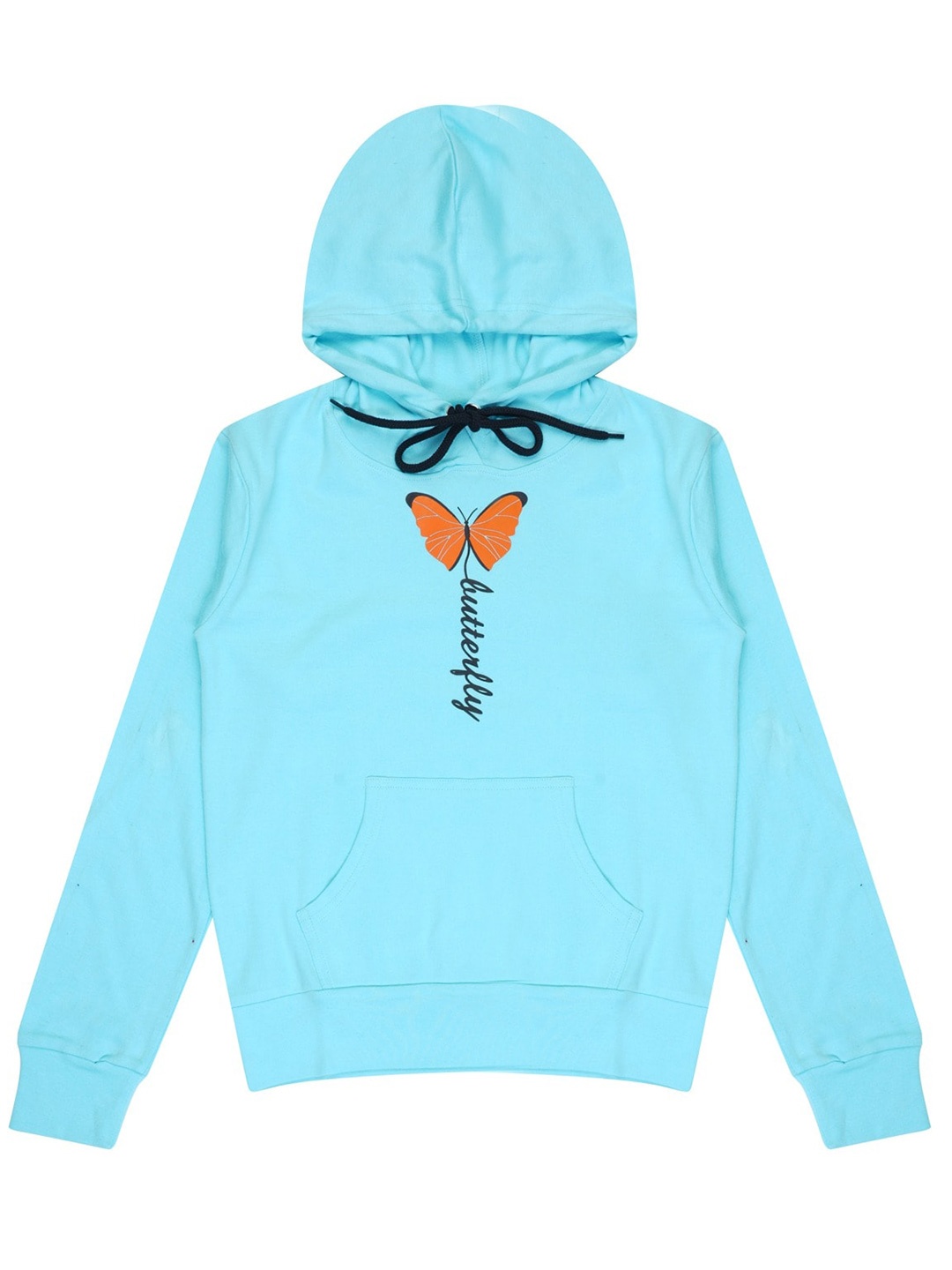 

dongli Boys Typography Printed Hooded Pure Cotton Pullover Sweatshirt, Turquoise blue