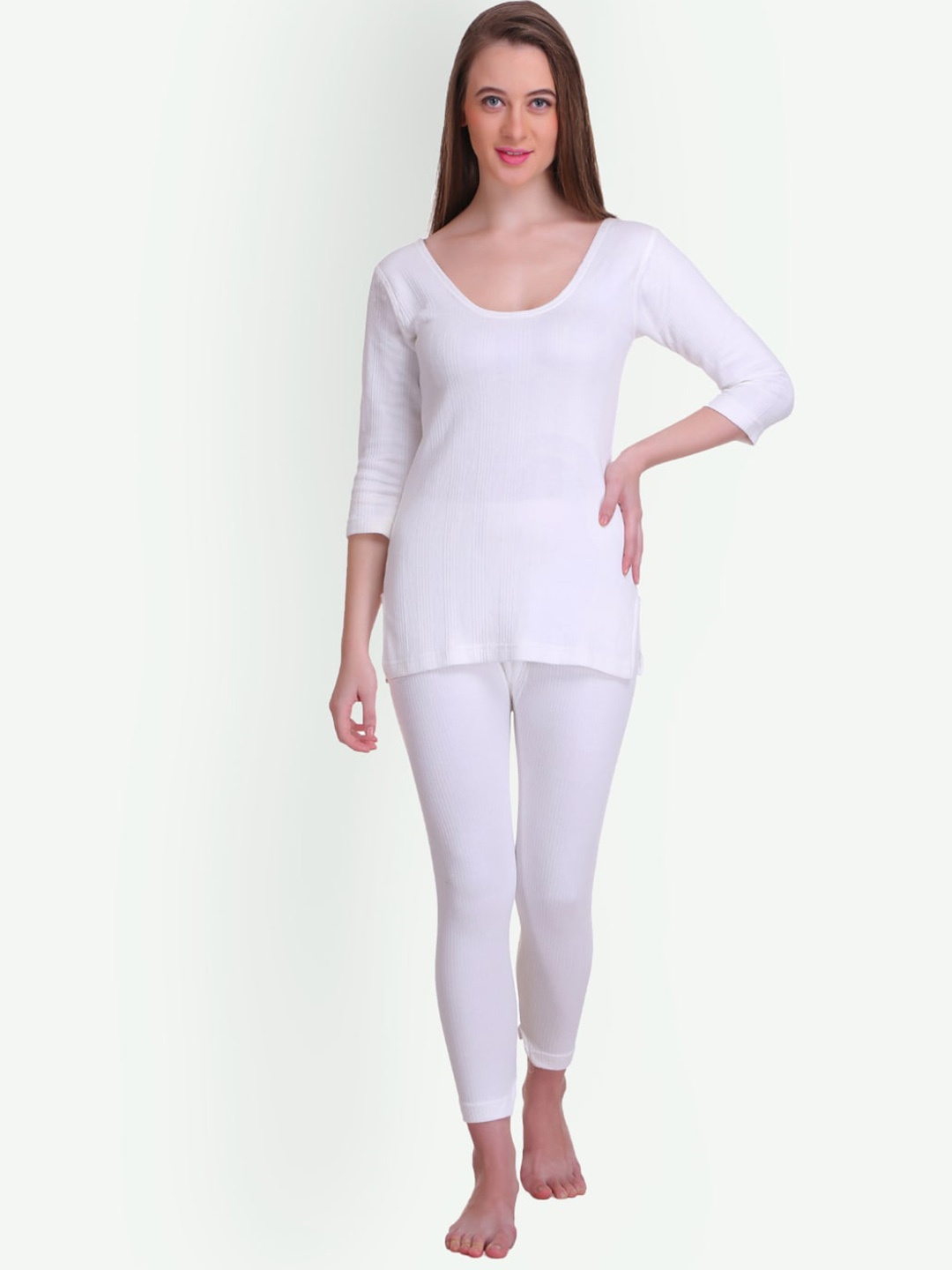 

T.T. Round Neck Elite Thermal Set, White